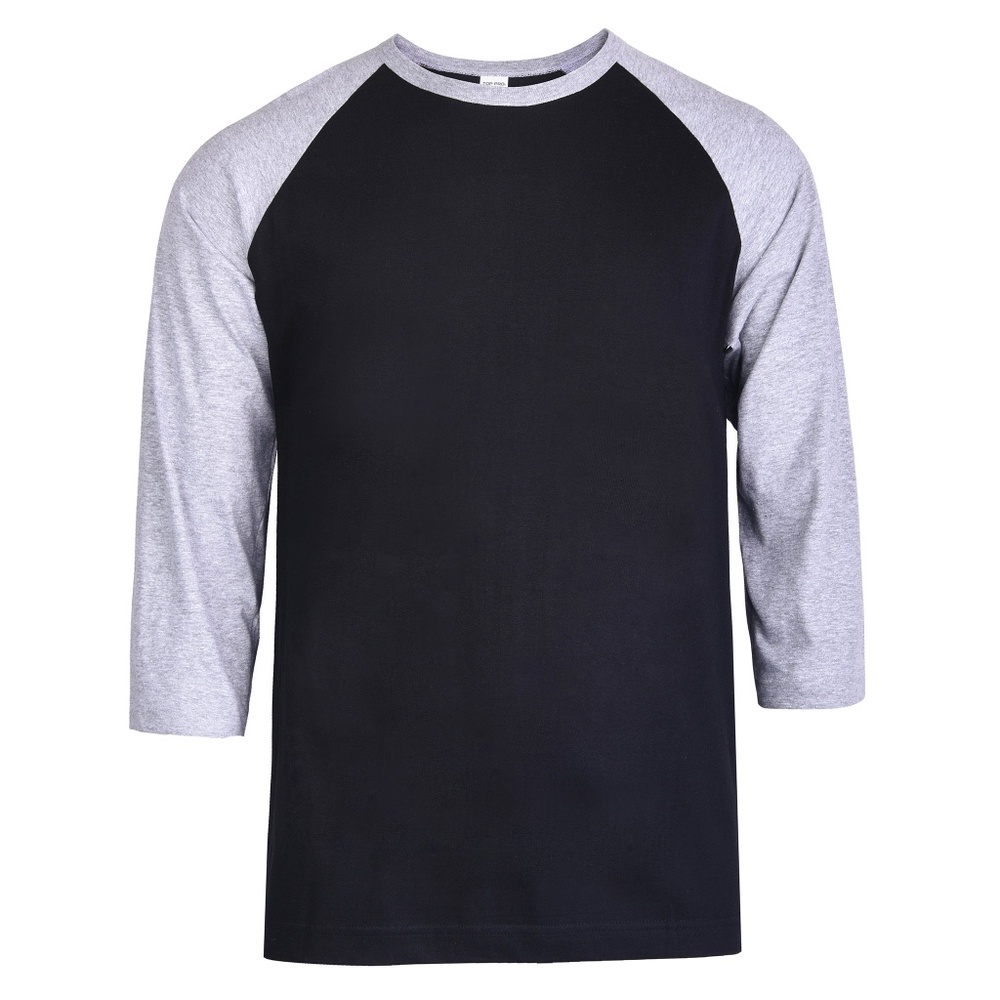 Mens Raglan  Baseball T Shirt 3/4 Sleeve TwoTone Tee Jersey Team Sport Cotton